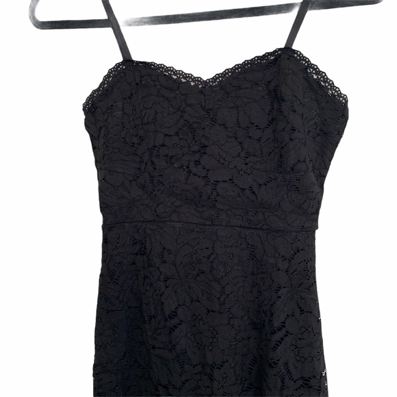 NWT Franchesca’s black midi bodycon lace dress XXS - Picture 3 of 6
